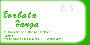 borbala hanga business card