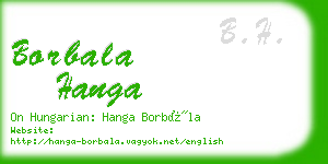 borbala hanga business card
